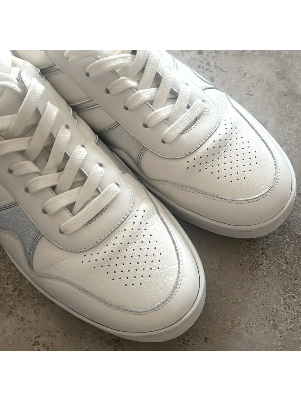 Celine Low Wave Lace-Up Sneaker, Optic White/Silver Size 41 in Box +DustBag $750